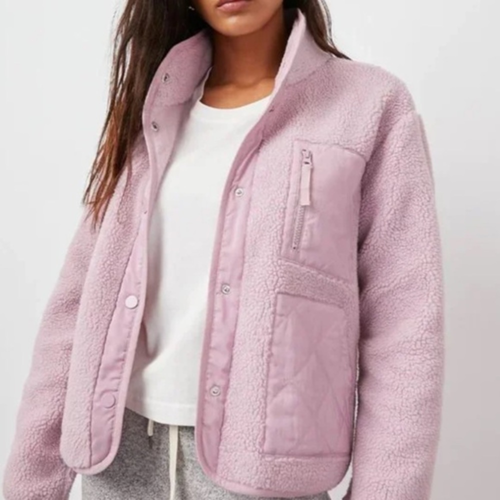 Rails Lorna sherpa jacket in lilac pink size XS